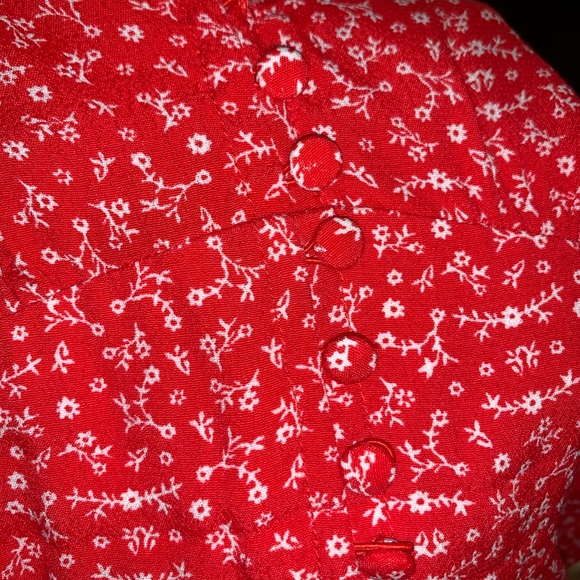 FRNCH Red Floral Amelie Dress XS - Picture 7 of 8